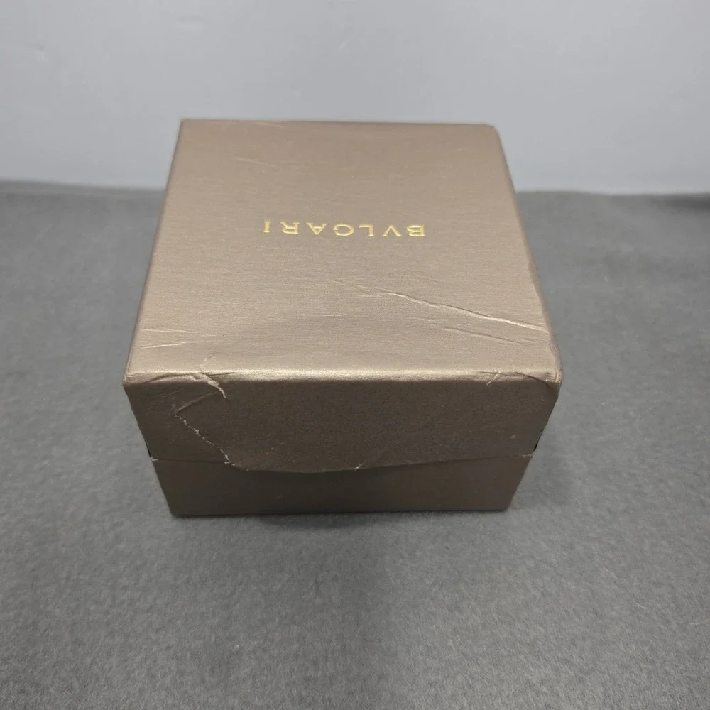 Bvlgari Champagne Gold Jewelry BoxSet Bracelet Watch Case Via Condotti 10 Roma J